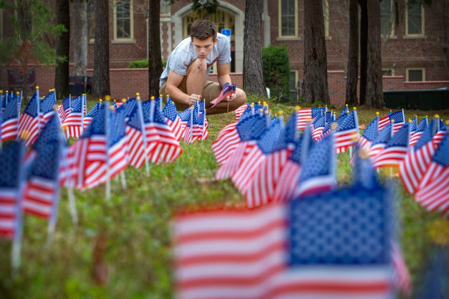 Flags on campus (FSU Photography Services/Bruce Palmer)