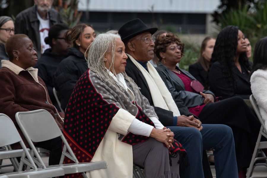 FSU pioneers Fred Flowers and Doby Lee Flowers attend the 60th Anniversary of Integration Recognition Ceremony on Nov. 17, 2022. (FSU Photography Services).