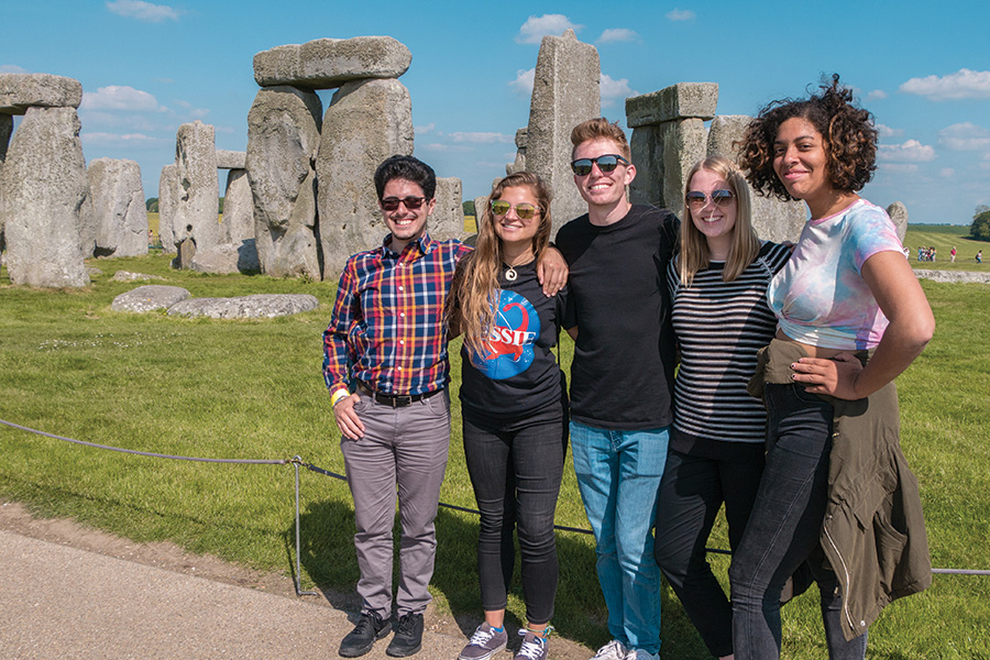 FSU students study visit Stonehenge