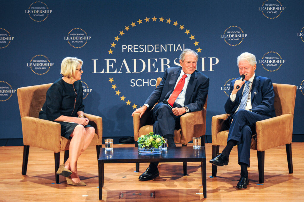 PLS is a diverse network of leaders who collaborate to bring about change around the world as they learn about leadership through the presidential experience of George W. Bush, Bill Clinton, George W. Bush, and Lyndon B. Johnson and their administrations.  (Photo by Grant Miller)