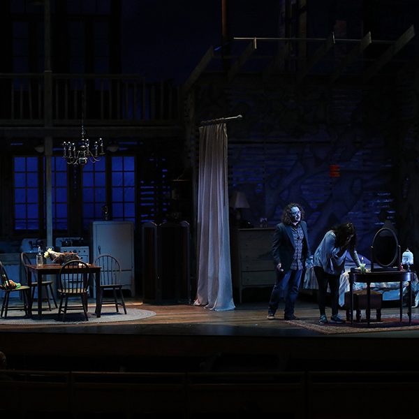 Blythe Reed-Banks and Garrett Evers during dress rehearsal of FSU Opera's "A Streetcar Named Desire.”