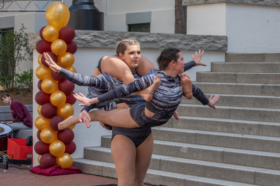 Flying High Circus performs during FSU Day at the Capitol on March 21, 2023. (FSU Photography Services)