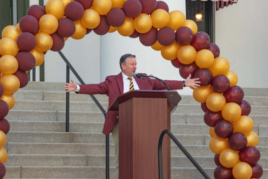 FSU President Richard McCullough speaks during FSU Day at the Capitol on March 21, 2023. (FSU Photography Services)