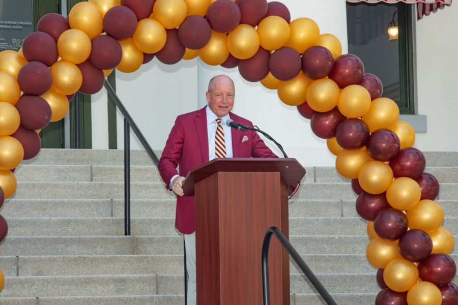 Peter Collins, chair of the FSU Board of Trustees speaks during FSU Day at the Capitol on March 21, 2023. (FSU Photography Services)