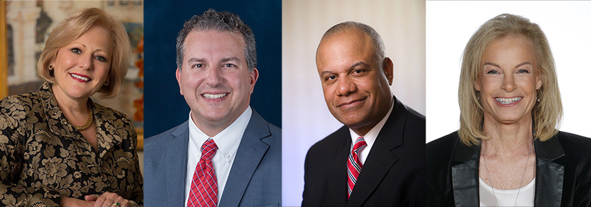 From left: Nan Hillis, Jimmy Patronis, Dr. Joe Camps and Sue Semrau are the featured speakers for FSU's Spring 2023 Commencement.