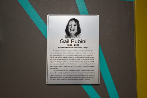 Gail Rubini taught at Florida State University for more than two decades, including service as chair of the FSU Department of Art from 1989 to 1995 and founder of FSU’s BFA Graphic Design program.