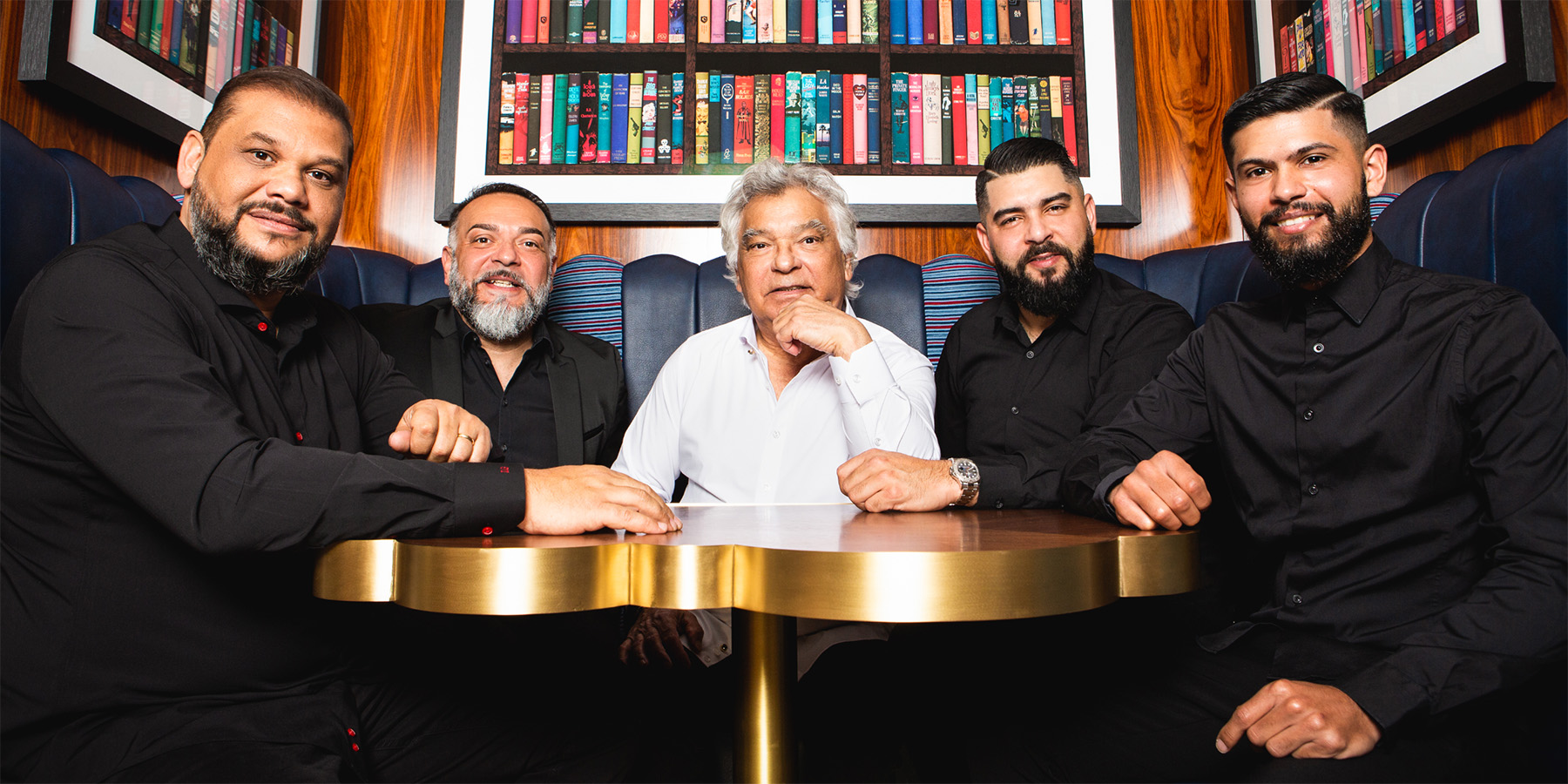 The Gipsy Kings, a world-renowned musical ensemble known for their unique fusion of flamenco, salsa and pop. 