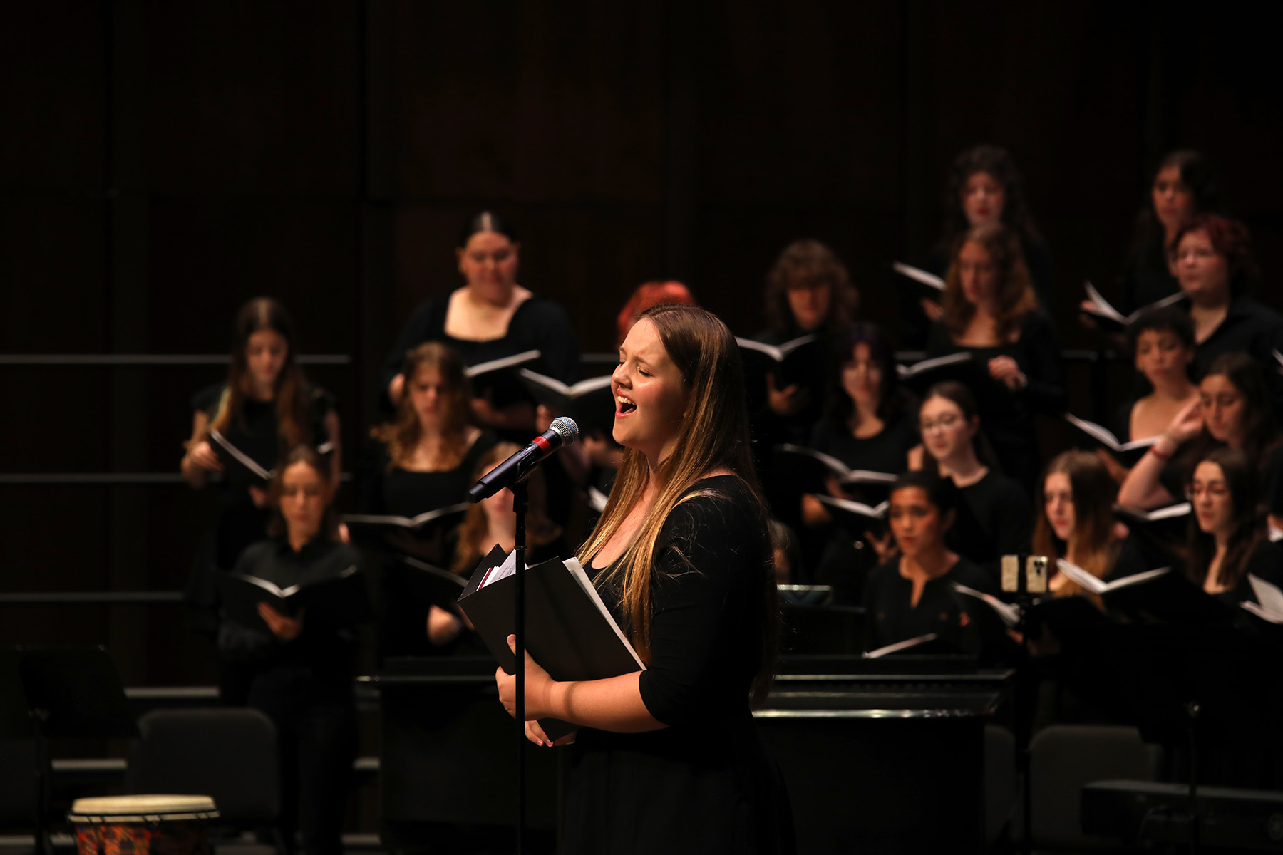 Nicole Van Esselstyn performs a solo during the Choral Ensemble Camp Final Performance. (Photo by Audra Weathers)