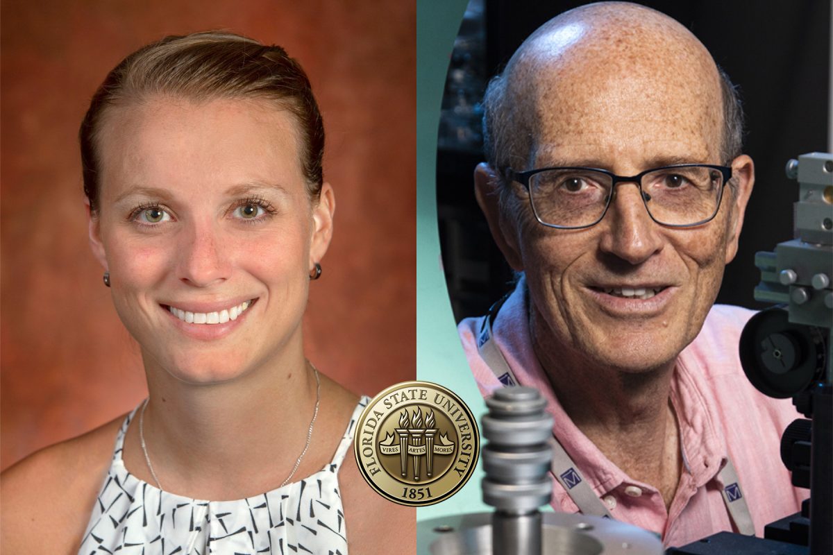 Lea Nienhaus, assistant professor in the Department of Chemistry and Biochemistry, and Theo Siegrist, a professor in the Department of Chemical and Biomedical Engineering.