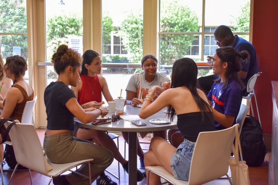 Students chat during International Coffee Hour last Friday, Sept. 1. (Center for Global Engagement at FSU)