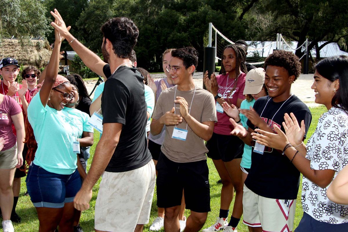 Before the start of each academic year, Florida State University's Center for Leadership and Service hosts the Service Leadership Seminar for first-year students to develop skills that will help them be campus leaders. (Photo: Paige Rentz)