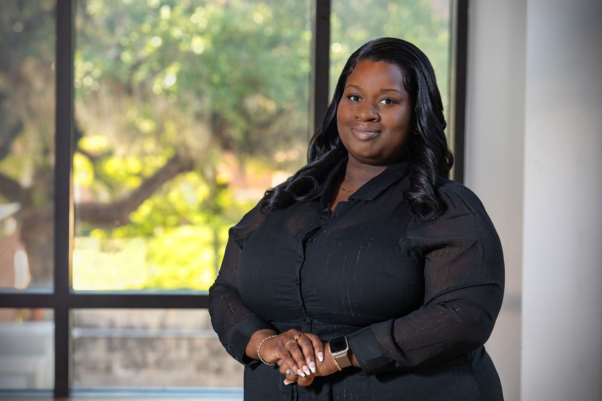 Danielle Boone, the administrative associate for purchasing and travel in the Educational Leadership and Policy Studies department, is FSU's Max Carraway Employee of the Year. (FSU Photography Services)