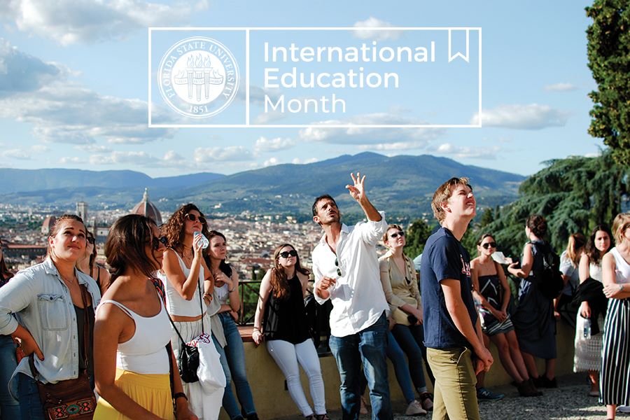 A class from the FSU Florence Study Center takes an educational excursion through the city. (FSU International Programs)