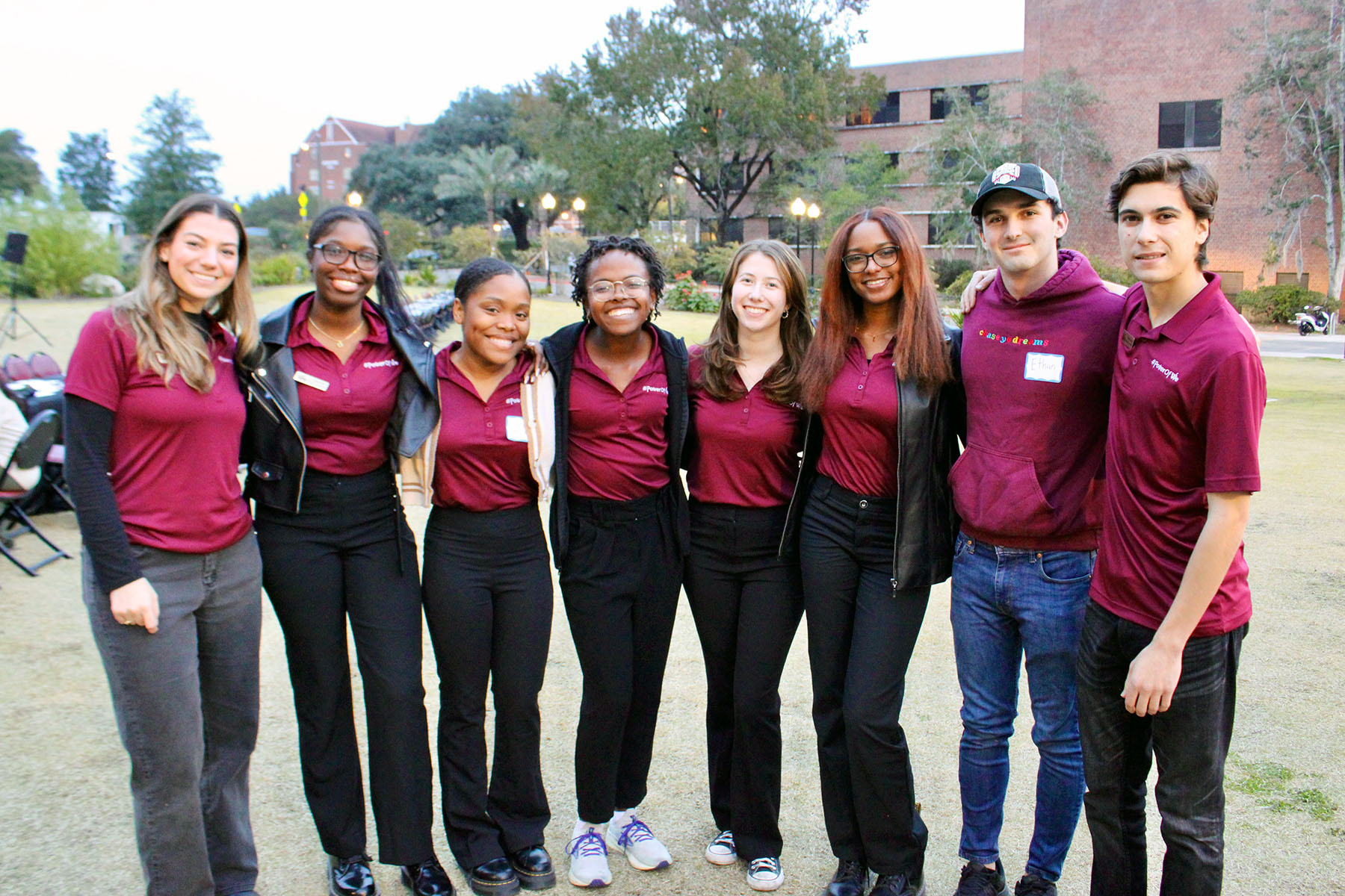 Student members of The Power of We at "The Longest Table" Nov. 20, 2023. (Annie Blanchard)