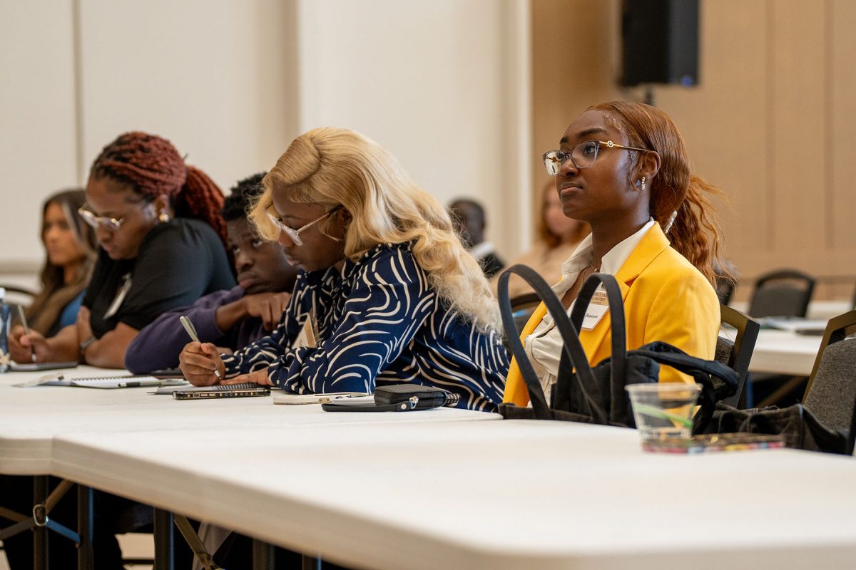 Students could attend three sessions focusing on maximizing the college experience, considering graduate schools and navigating job searches and career establishment at the Horizons Unlimited Conference on Feb. 26, 2024. (Brittany Mobley, Undergraduate Studies)