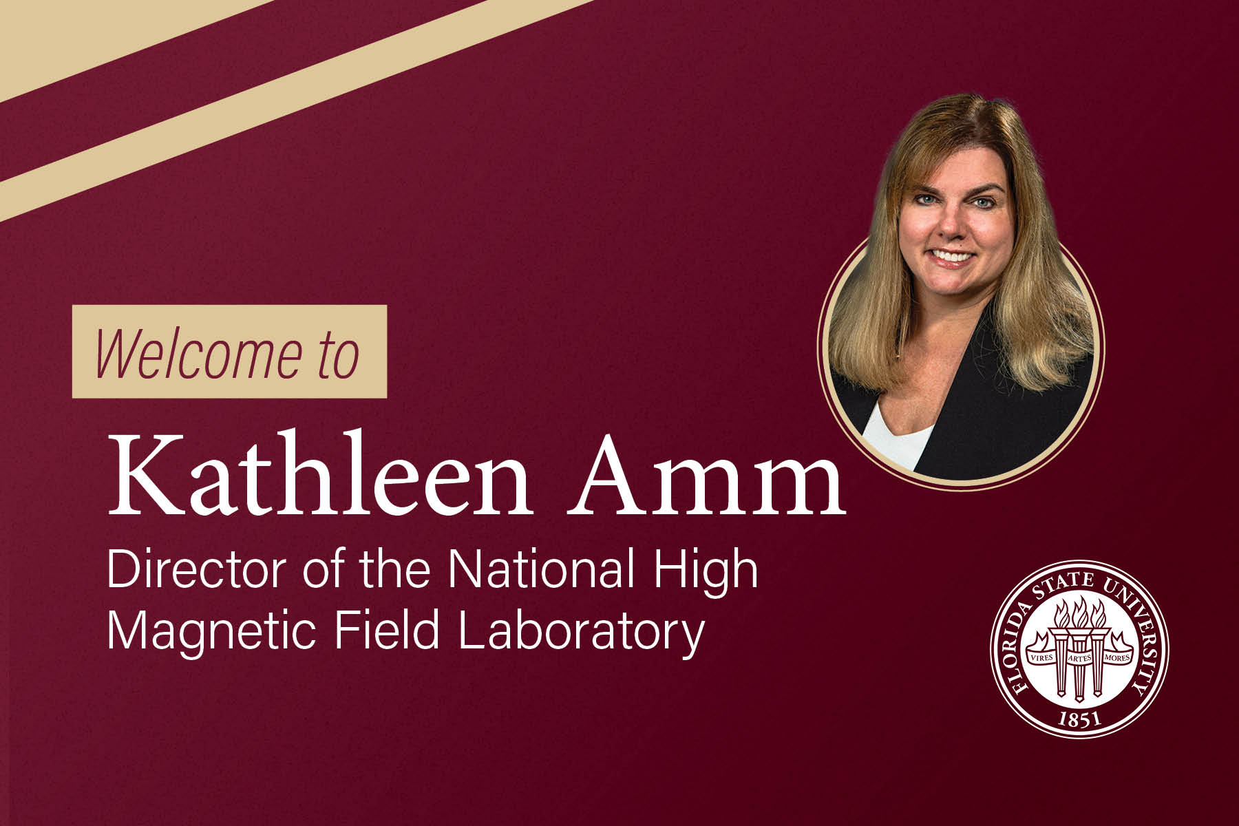 Florida State University Names Kathleen Amm Director of the National High Magnetic Field Laboratory