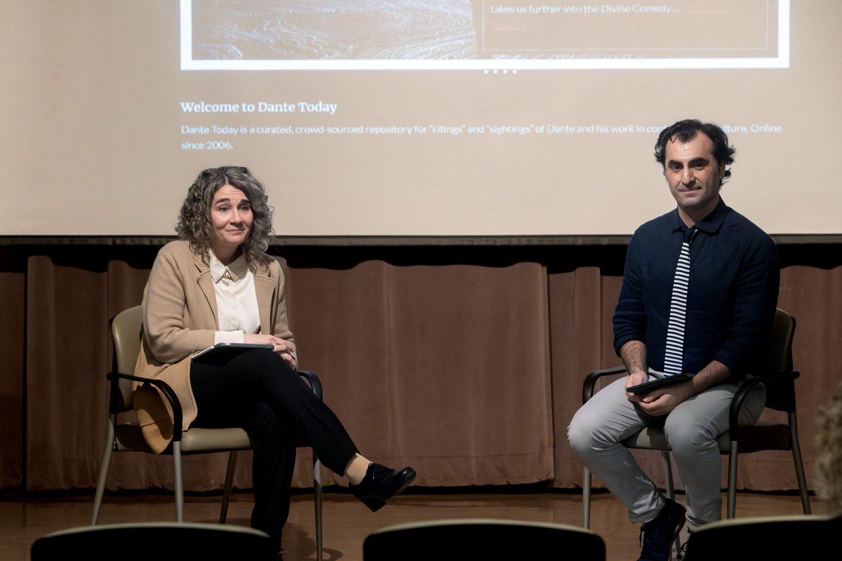 FSU students and faculty met to discuss the meaning of influencing public perception of a critical issue with a focus on Eleanor Roosevelt, Dante, and The Beatles on Friday, Feb. 23, 2024 at the Claude Pepper Center. (Bob Howard)
