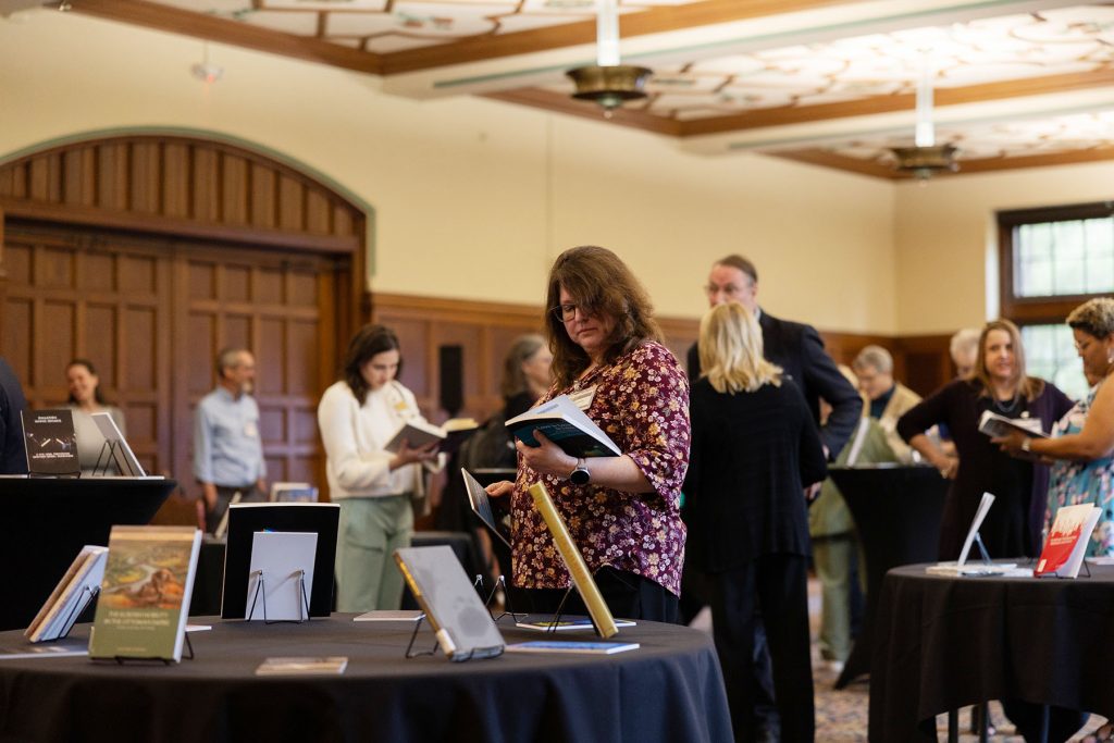 This year’s reception took place at the Beth Moor Lounge in the Longmire Building and was organized by the Florida State University Libraries and the Office of Faculty Development.