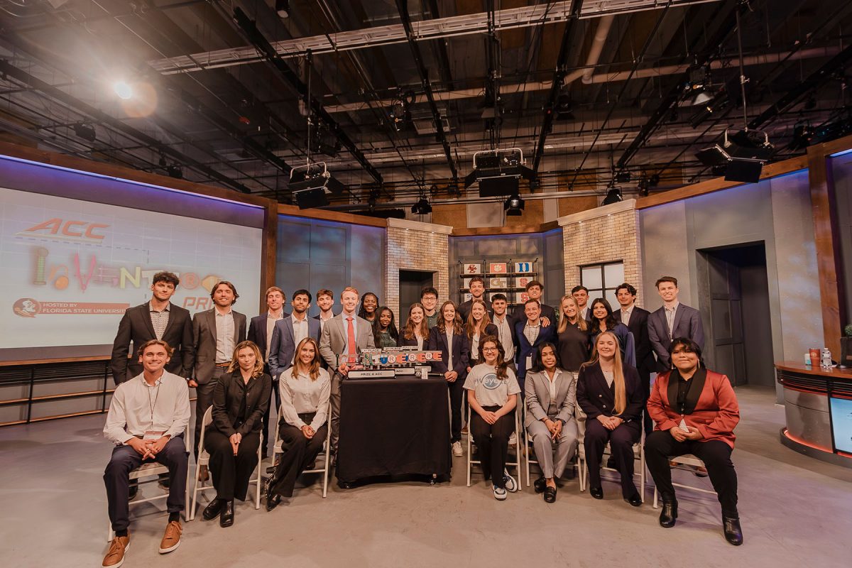 Undergraduate students from 14 ACC universities competed in the televised Shark Tank-style competition pitching their creative projects.