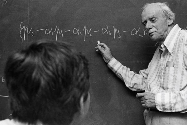Paul A.M. Dirac teaching at Florida State University. (FSU Special Collections & Archives)