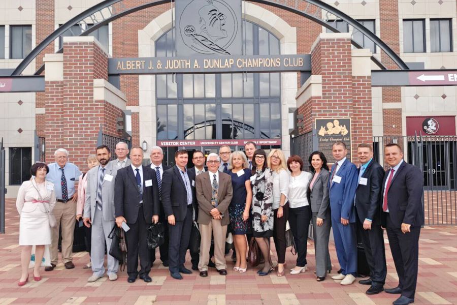A delegation from Ukraine participating in the CCAP on FSU's campus in 2018. (LSI)