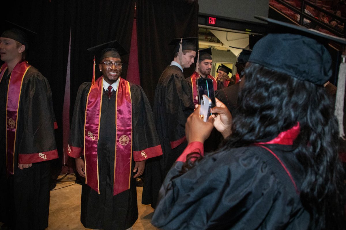 Florida State University graduates celebrate during one of FSU's spring 2024 commencement ceremonies Friday, May 3, at the Donald L. Tucker Civic Center. (FSU Photography)