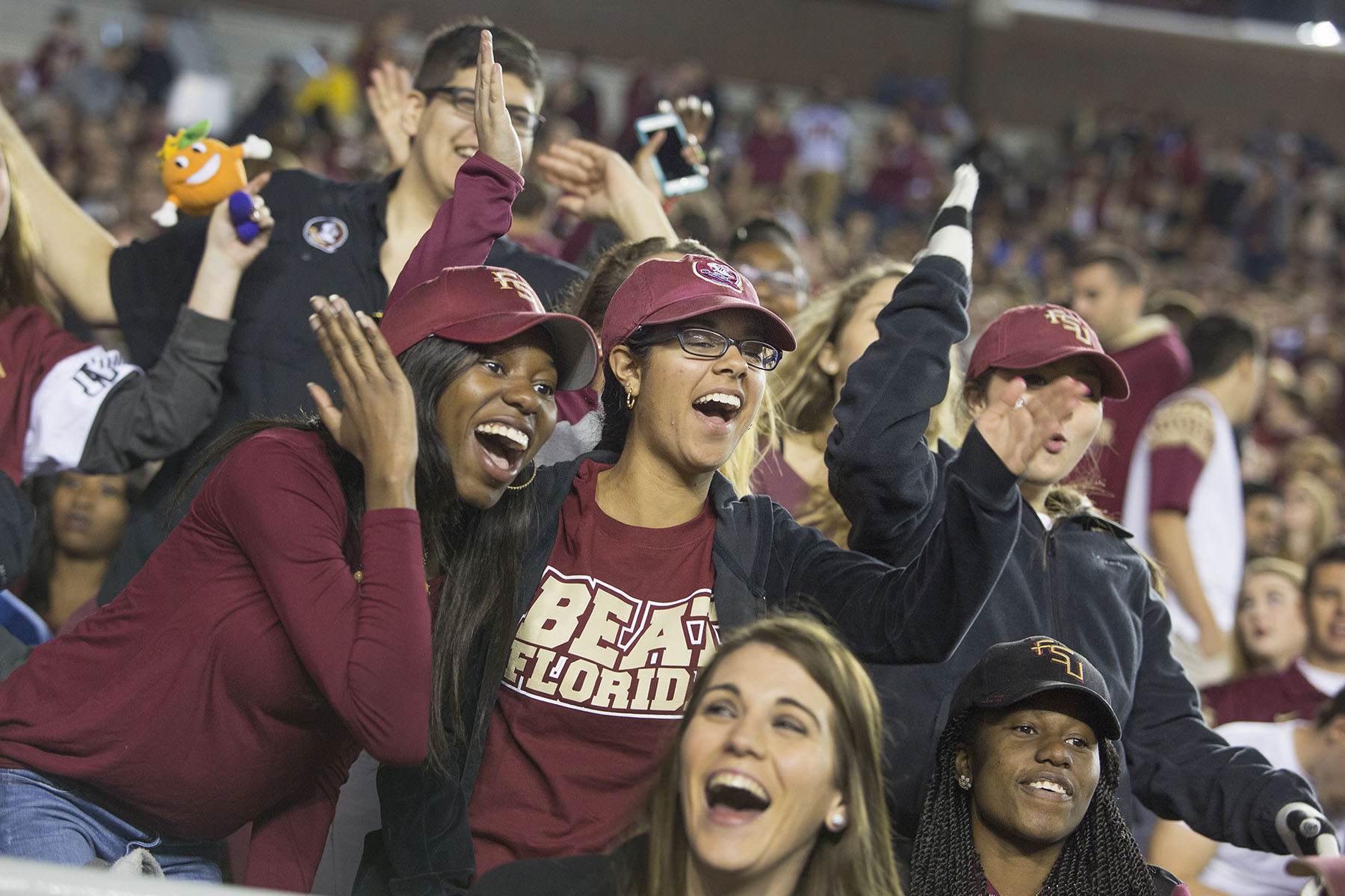 Florida State University fans attend a football game. (FSU Photography/Bill Lax)