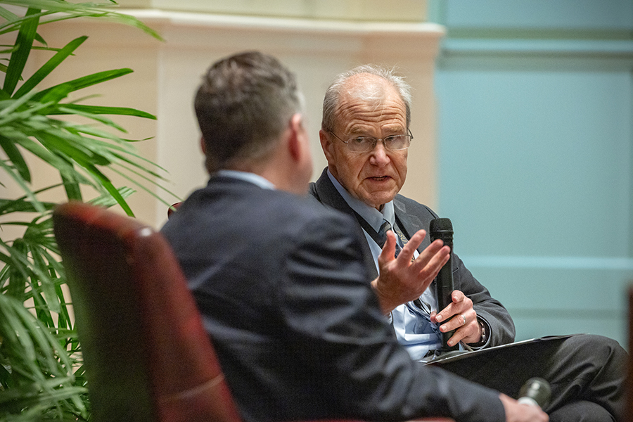 Dr. Terence R. Flotte, executive deputy chancellor and provost of the UMass Chan Medical School, delivered the keynote address at the symposium. Dr. Flotte has more than 30 years of expertise developing gene therapies for genetic diseases like Tay-Sachs. (Bill Lax/FSU Photography Services)