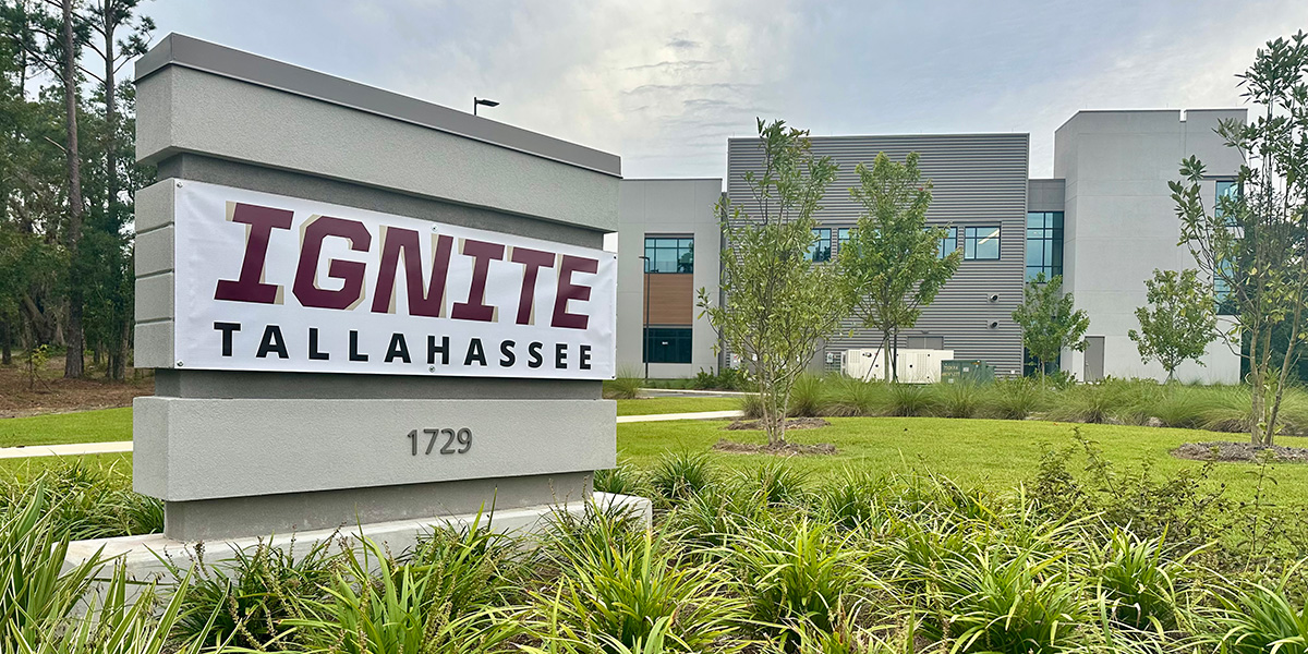 A photo of the IGNITE Tallahassee building in Innovation Park.