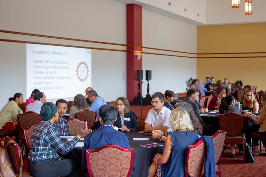 Attendees at Collaborative Collision: Digital Health. (Rodrigo De Santa Maria/University Communications)