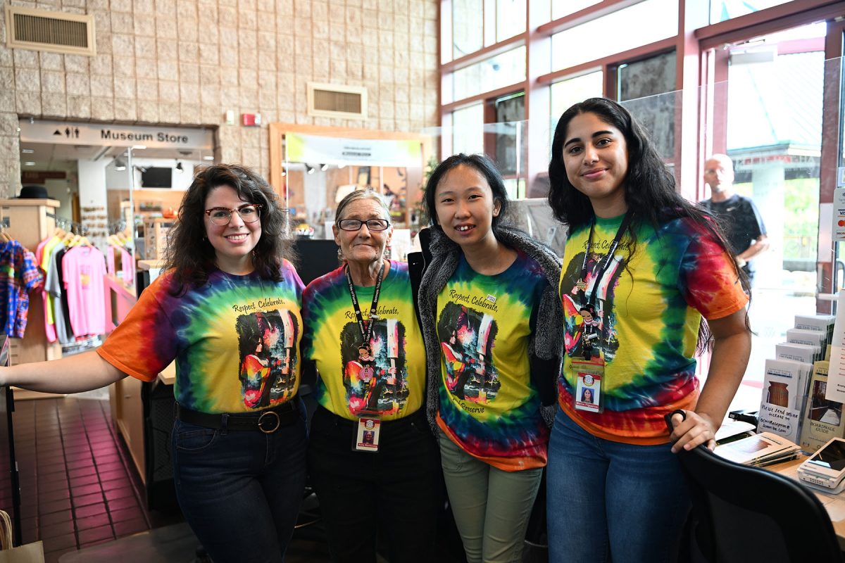 FSU student volunteers assisted at the Ah-Tah-Thi-Ki Museum during the Seminole Tribe of Florida's annual American Indigenous Arts Celebration in early November 2024. (Aiden Briesacher)