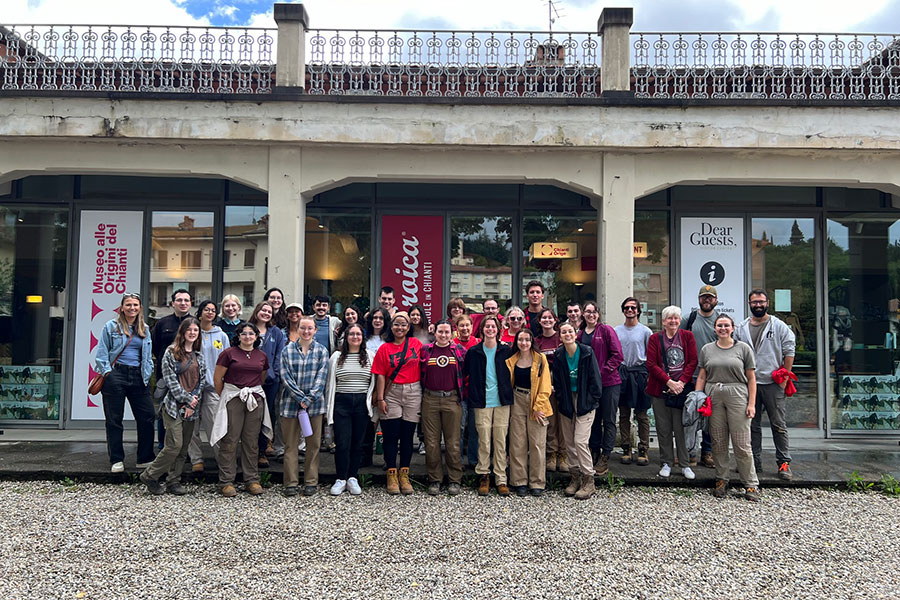 The summer 2024 cohort for the Archeology in Tuscany Program at Cetamura del Chianti. (FSU Department of Classics)