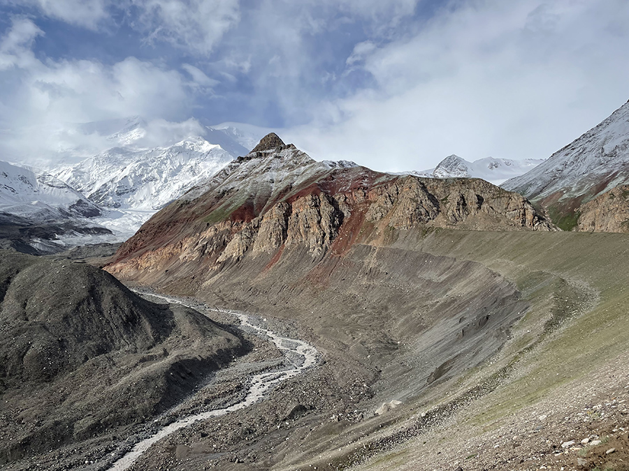 Lenin Peak - one of the glacier sites sampled by postdoctoral scholar Amy Holt - is a 23,406-foot summit in Kyrgyzstan. (Courtesy of Amy Holt)