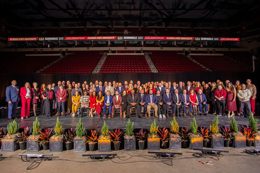 Florida State University recognizes the Top 100 fastest-growing companies owned or led by FSU alumni at the 2025 Seminole 100 award ceremony. (CineDot)