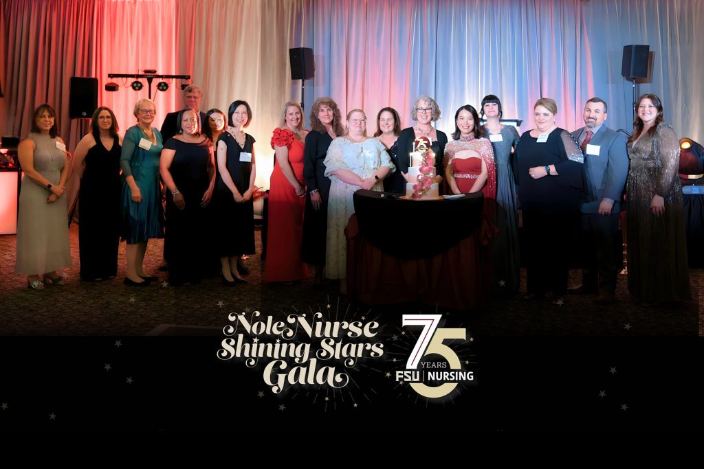 Florida State University’s College of Nursing celebrated its 75th anniversary at the third annual Nole Nurse Shining Stars Gala on March 21. The event honored the college’s long history of excellence, recognized outstanding alumni, faculty and community partners and celebrated the impact of Nole Nurses in health care.