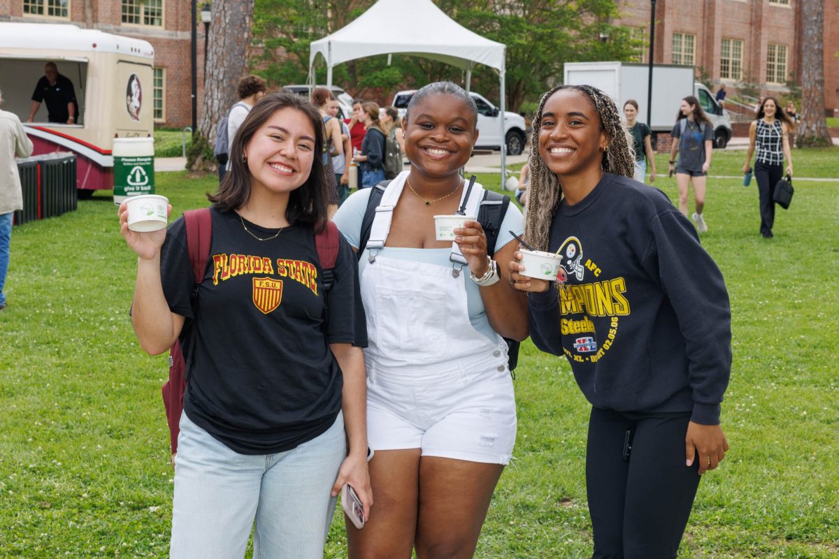 The Florida State University community came together on Thursday to beat the heat and celebrate at the 2025 President's Ice Cream Social Thursday, April 3. (Florida State University)