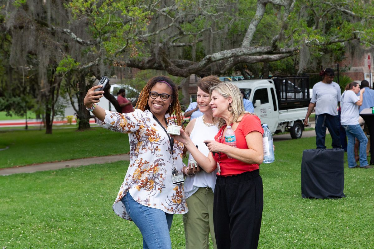 The Florida State University community came together on Thursday to beat the heat and celebrate at the 2025 President's Ice Cream Social Thursday, April 3. (Florida State University/Samantha Haas)