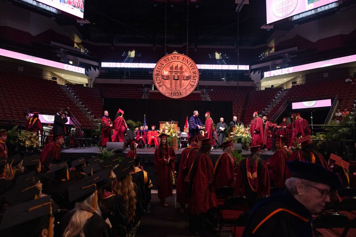 Florida State University honored its largest graduating class in history, awarding a total of 8,926 degrees May 2-3, 2025, at the Donald L. Tucker Civic Center. (FSU Photography Services)