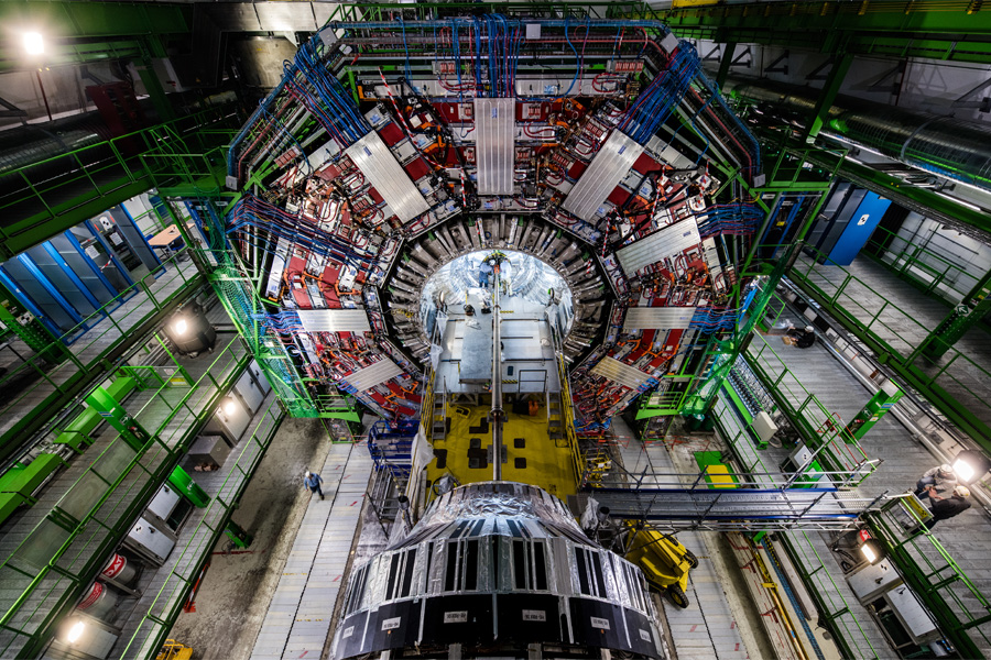 A view of the Large Hadron Collider, the world's largest and most powerful particle accelerator, at the European Organization for Nuclear Research, known as CERN. (Courtesy of CERN)