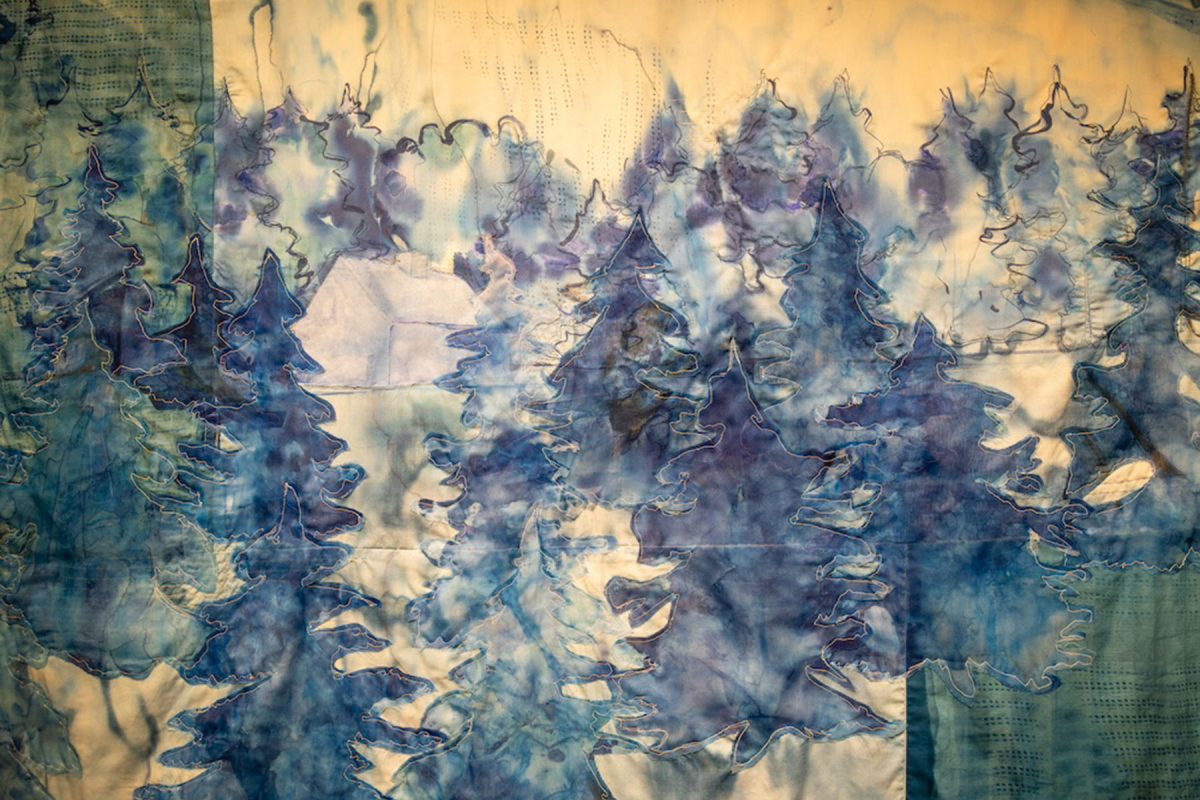 Close-up of artwork by Chole Sailor, featured in “Origins & Afterlives.” (Jamie Rager/FSU College of Fine Arts)