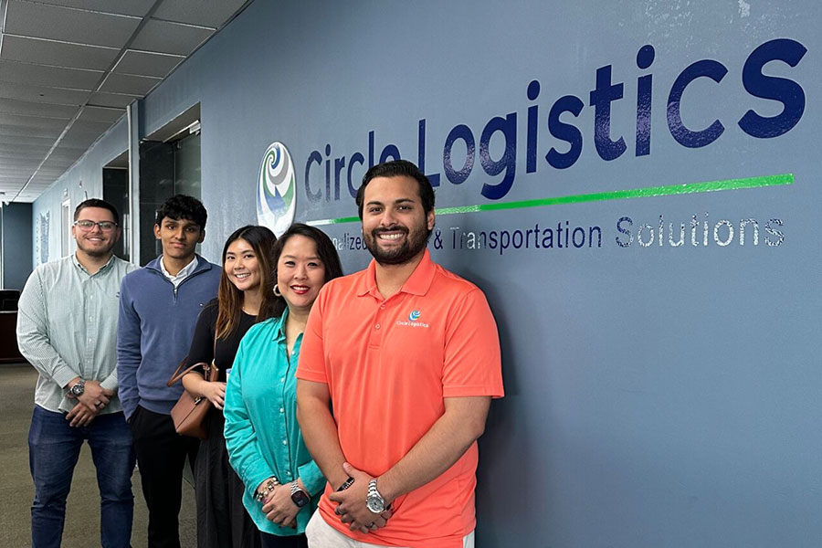 Some students who participated in the FSUshadow program in Panama shadowed employees at Circle Logistics, a transportation and logistics solutions company. (FSU Career Center)