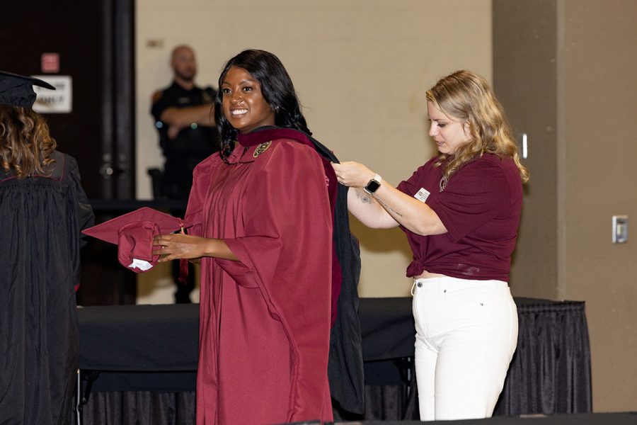 FSU awarded 2,855 degrees this summer, including 1,692 bachelor’s degrees, 881 master’s and specialist degrees, 183 doctoral degrees, 4 Juris Doctor degrees, 93 Juris Master’s degrees and 2 LLM degrees. Roughly 1,850 graduates participated in person (FSU Photography)
