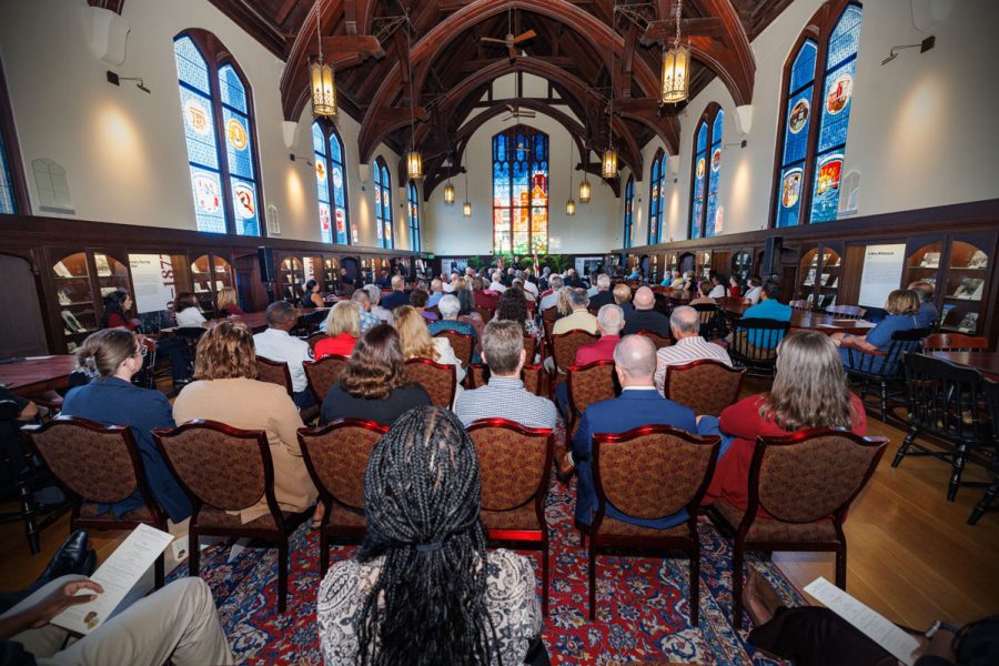 Hundreds gather in honor of FSUPD Chief Jason Trumbower during his official swearing-in ceremony on Tuesday, Aug. 12, 2025. (Bill Lax/FSU Photography)