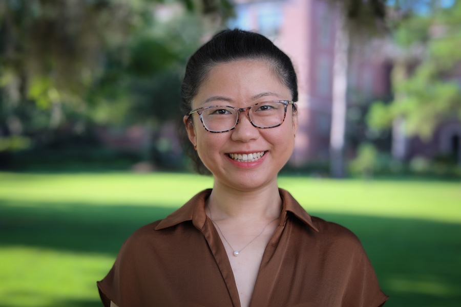Assistant Professor of Chemistry and Biochemistry Wen Zhu. (Devin Bittner/FSU College of Arts and Sciences)