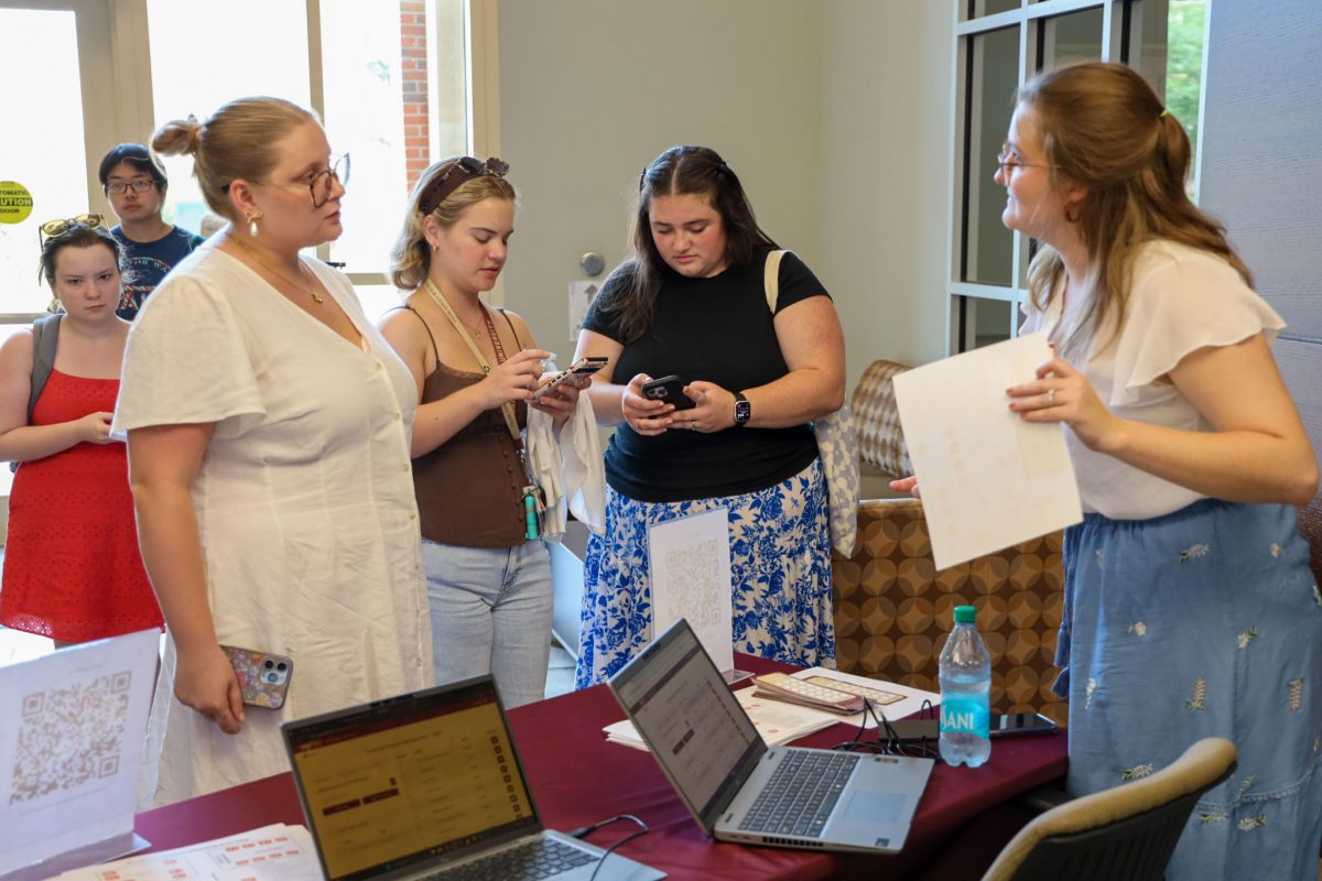 Students attended the Graduate Student Resource Fair on Wednesday, Sept. 10, 2025, at the Dunlap Student Success Center. (Logan Lowery/Florida State University)