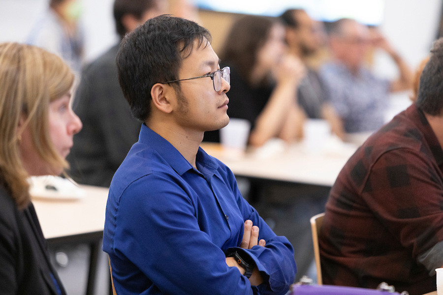 A student listens during the FSU Quantum Initiative event. (Scott Holstein/FAMU-FSU College of Engineering)