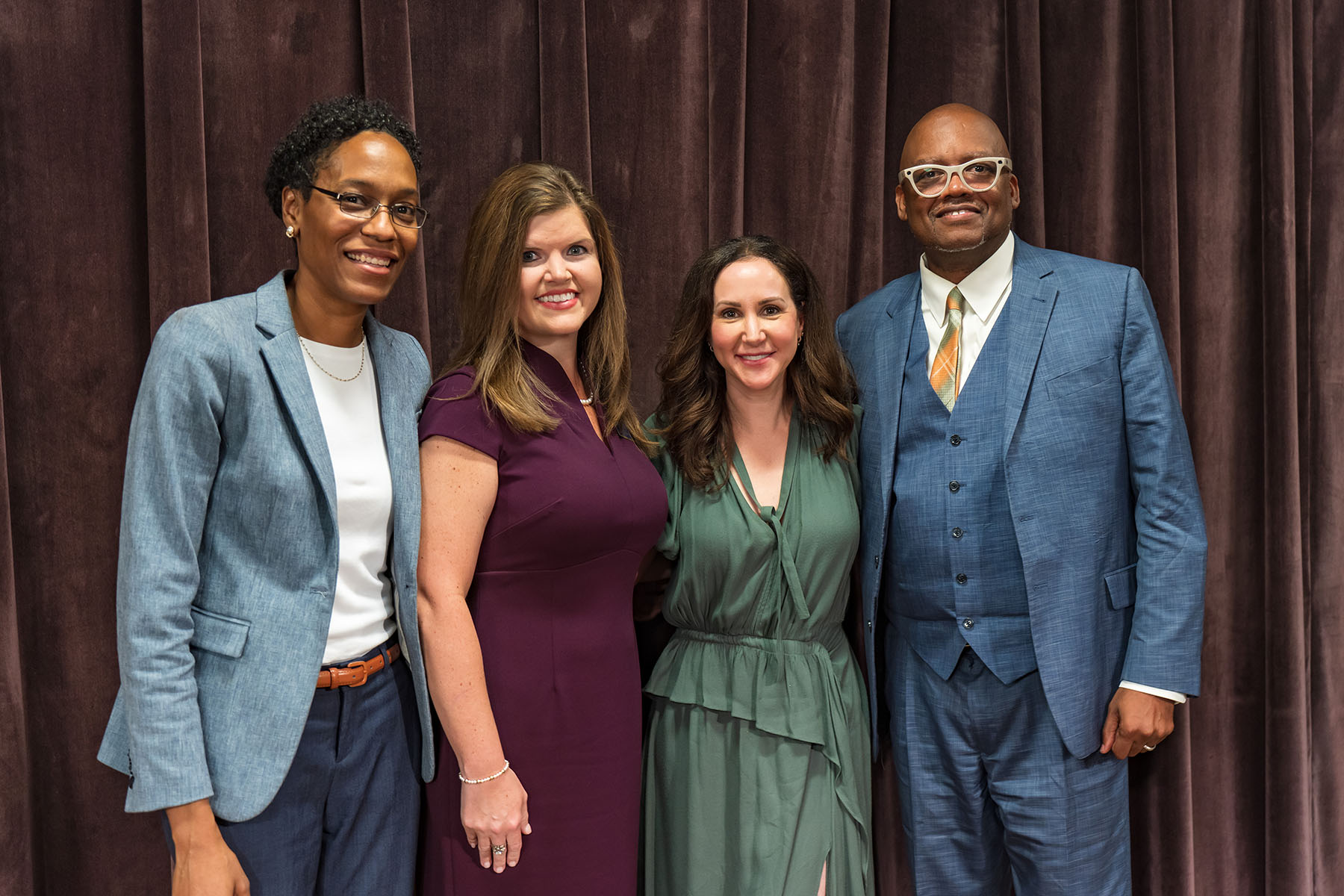 (Left to right) Amelia Parnell, Christen Givens, Amy Hecht and William Hudson Jr. pose for a photo.