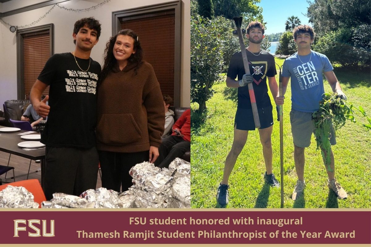 Ramzi Rosario in two photos poses with peers as he gives back to the community.