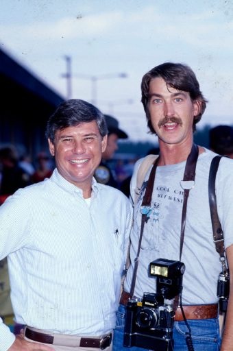 Mark Wallheiser with Florida Governor Bob Graham, now part of the newly added photographic archive in the FSU Libraries Special Collections and Archives. Photographer Mark Wallheiser with Florida Governor Bob Graham, featured in the newly added collection at FSU Libraries.