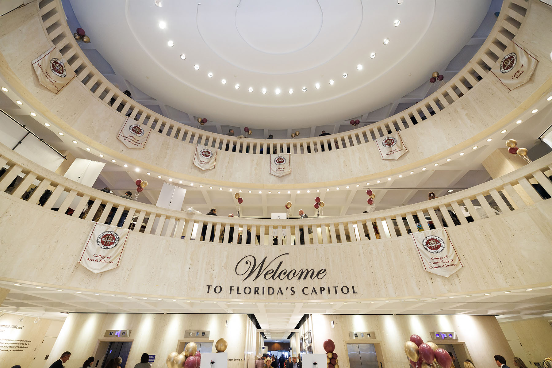 Upward view of the inside of the Capitol